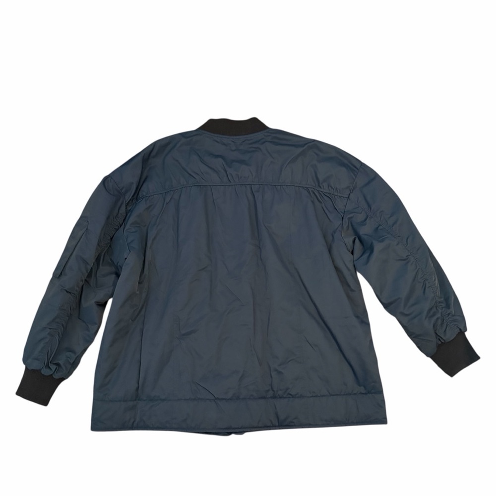 Free People Becca Bomber Jacket Oversized Dark Navy Blue Large - Picture 5 of 9